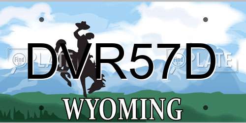 DVR57D Wyoming License Plate
