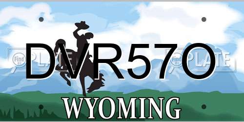 DVR57O Wyoming License Plate
