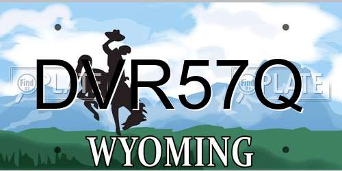 DVR57Q Wyoming License Plate