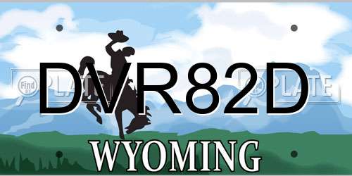 DVR82D Wyoming License Plate