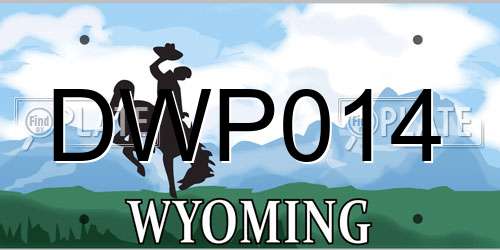 DWP014 Wyoming License Plate