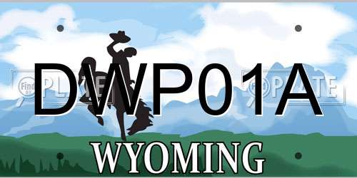 DWP01A Wyoming License Plate