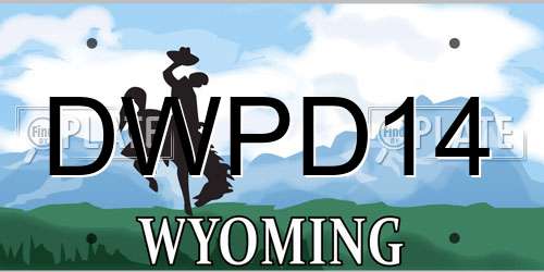 DWPD14 Wyoming License Plate