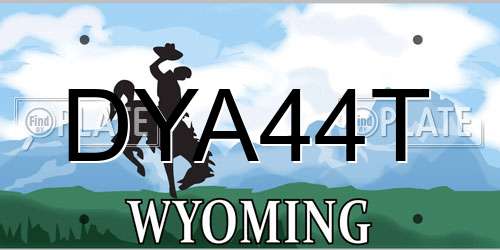 DYA44T Wyoming License Plate