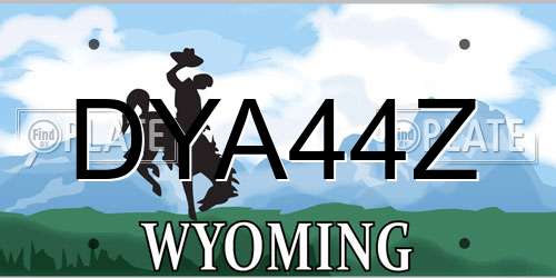 DYA44Z Wyoming License Plate