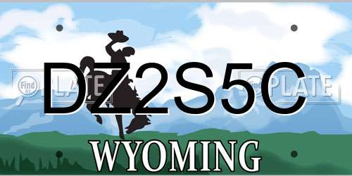 DZ2S5C Wyoming License Plate