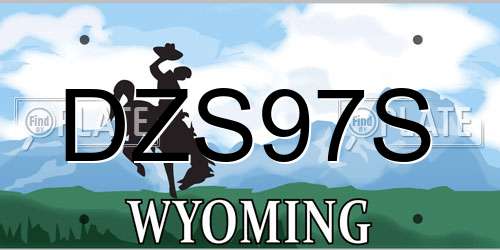DZS97S Wyoming License Plate
