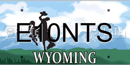 E10NTS Wyoming License Plate