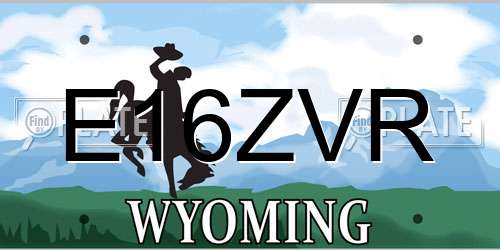 E16ZVR Wyoming License Plate