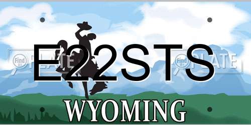 E22STS Wyoming License Plate