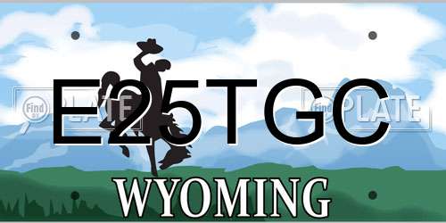 E25TGC Wyoming License Plate