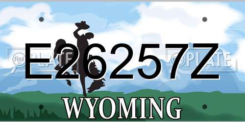 E26257Z Wyoming License Plate