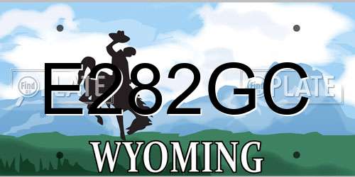 E282GC Wyoming License Plate