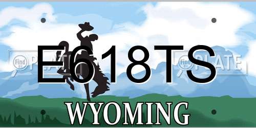 E618TS Wyoming License Plate