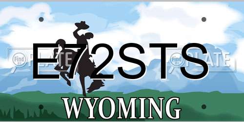 E72STS Wyoming License Plate