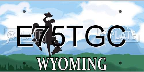 E75TGC Wyoming License Plate