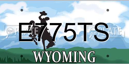 E775TS Wyoming License Plate