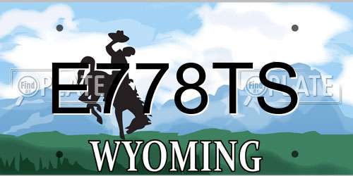 E778TS Wyoming License Plate