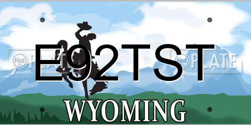 E92TST Wyoming License Plate