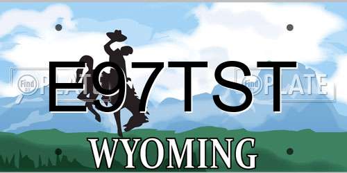 E97TST Wyoming License Plate