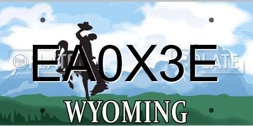 EA0X3E Wyoming License Plate