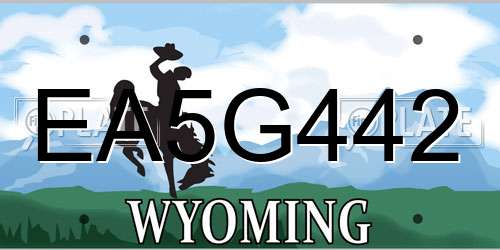 EA5G442 Wyoming License Plate