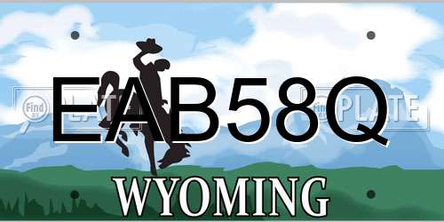 EAB58Q Wyoming License Plate