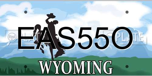 EAS55O Wyoming License Plate