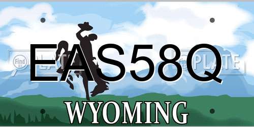 EAS58Q Wyoming License Plate