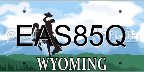 EAS85Q Wyoming License Plate