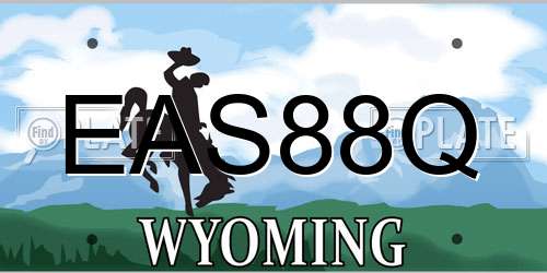 EAS88Q Wyoming License Plate