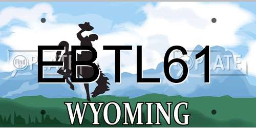 EBTL61 Wyoming License Plate
