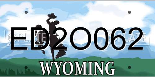 ED2O062 Wyoming License Plate