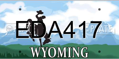 EDA417 Wyoming License Plate