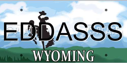 EDDASSS Wyoming License Plate