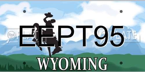 EEPT95 Wyoming License Plate