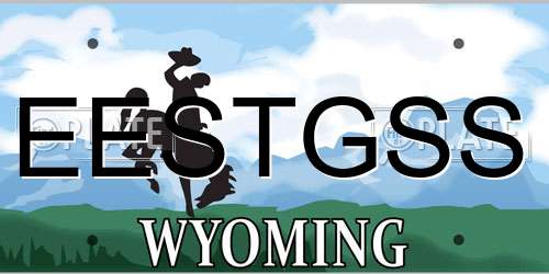 EESTGSS Wyoming License Plate