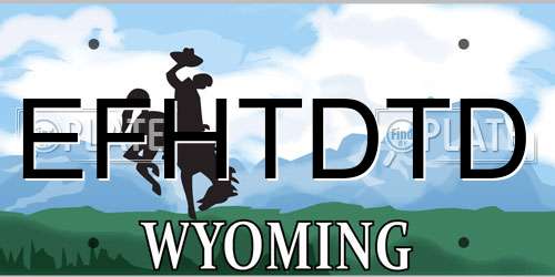 EFHTDTD Wyoming License Plate