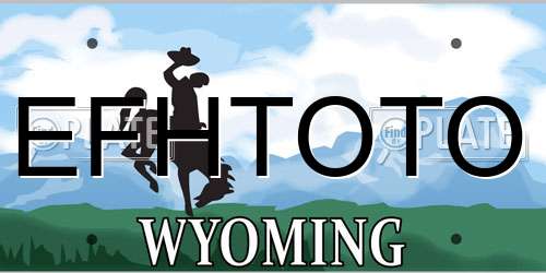 EFHTOTO Wyoming License Plate