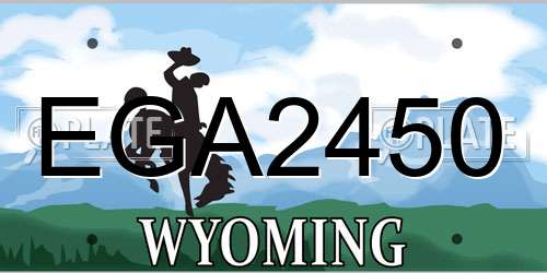 EGA2450 Wyoming License Plate