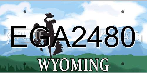 EGA2480 Wyoming License Plate