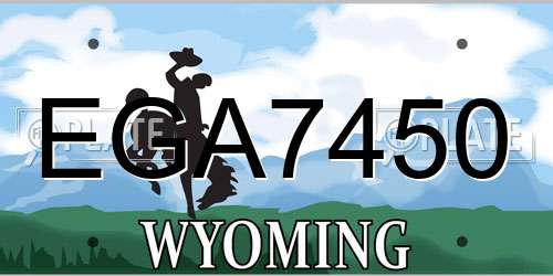 EGA7450 Wyoming License Plate