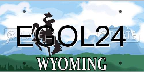 EGOL24 Wyoming License Plate