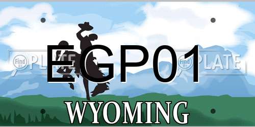 EGP01 Wyoming License Plate