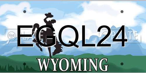 EGQL24 Wyoming License Plate
