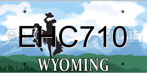 EHC710 Wyoming License Plate