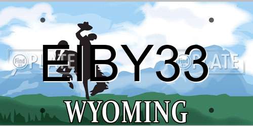 EIBY33 Wyoming License Plate