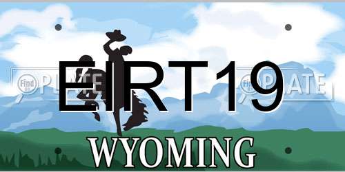 EIRT19 Wyoming License Plate