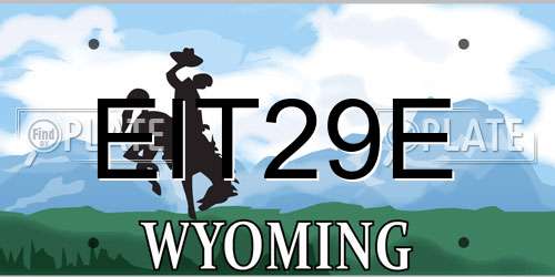EIT29E Wyoming License Plate