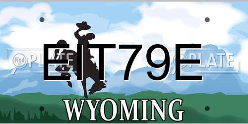 EIT79E Wyoming License Plate